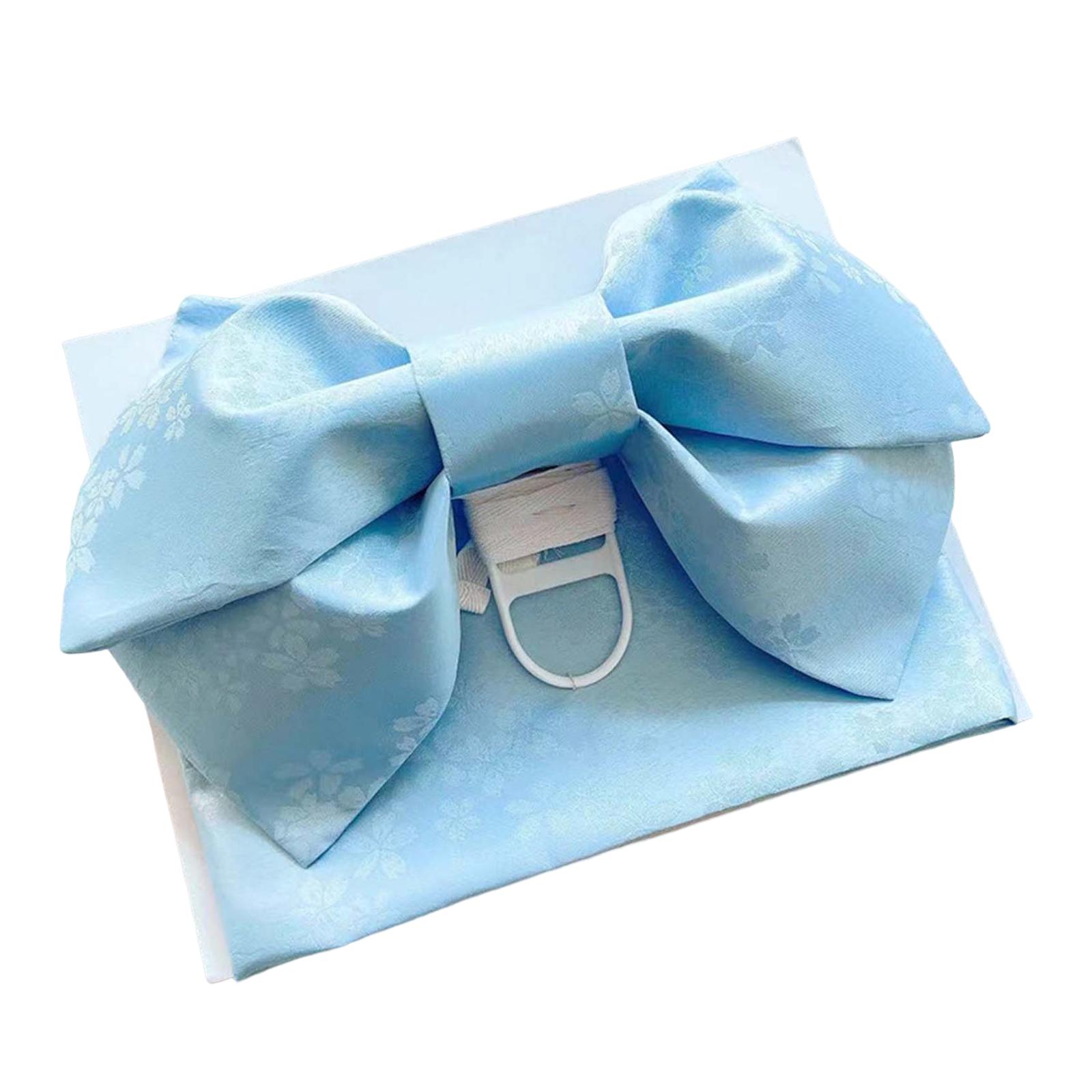 Bow Tie Pre Tied - เข็มขัดกิโมโนแบบดั้งเดิมของญี่ปุ่น, เข็มขัดคาดเอวสำหรับเด็กผู้หญิงพร้อมโบว์ผูกสำเร็จ, ลายซากุระสำหรับผู้หญิง, ผ้าคาดเอว