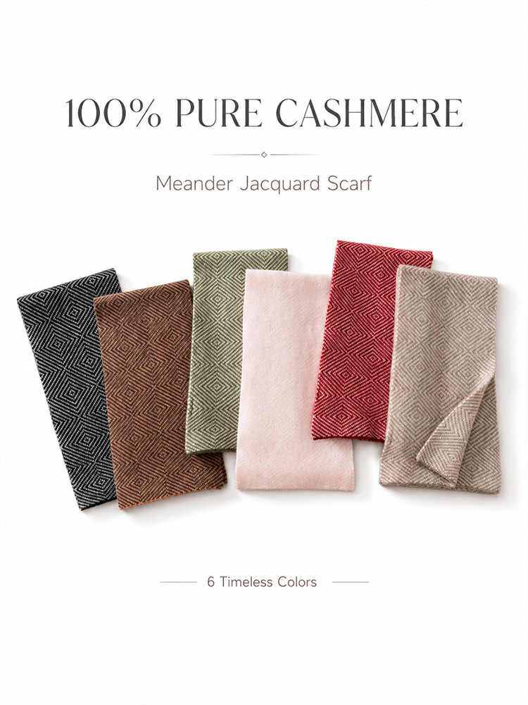 ผ้าพันคอแคชเมียร์ 100% ผ้าพันค - Muffler Men Wool บทวิจารณ์และราคา