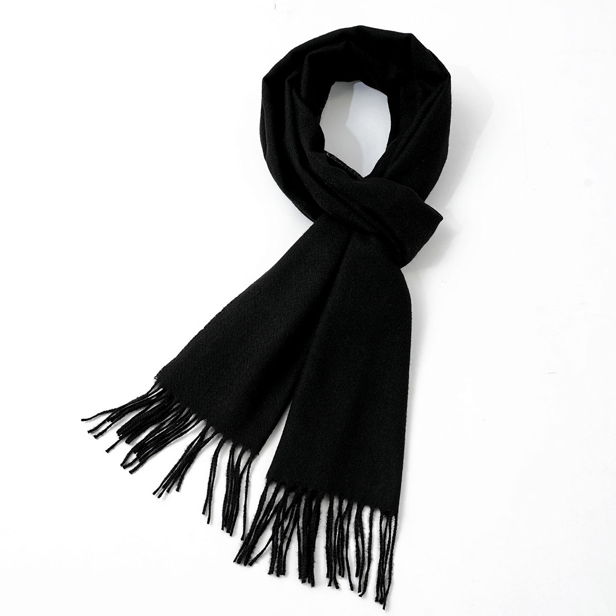 ผ้าพันคอผู้ชาย ลายเรียบ สีพื้น - Muffler Men Wool บทวิจารณ์และราคา