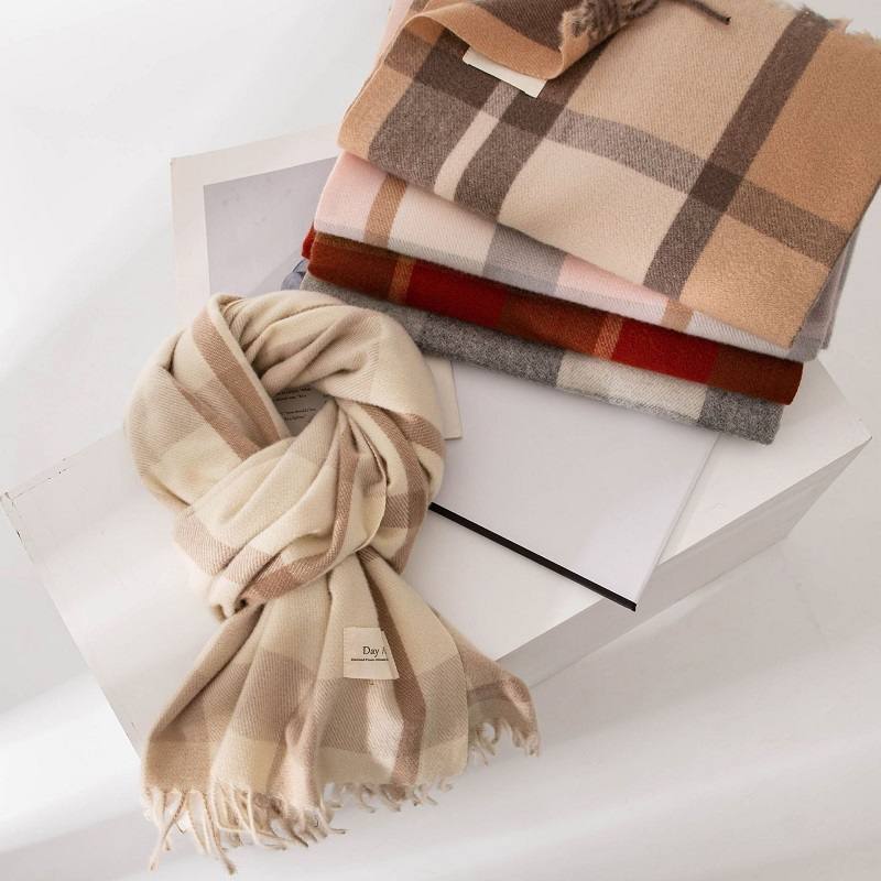 ผ้าพันคอหนาพิเศษ ลายเฮเทอร์ สำ - Infinity Scarf Knit บทวิจารณ์และราคา